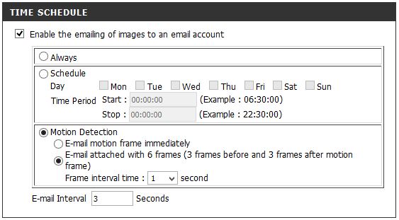Email pictures when motion is detected using the D-Link Wireless Day/Night Network Surveillance Camera with mydlink-Enabled (DCS-932L)